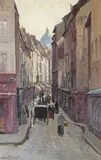 A French Street, possibly in Paris Signed and dated 1882 Oil on canvas 46 x 31cm; 18 x 12¼in ++Unlined, good condition by Andrew Black, 1882, Oil on canvas, offered Dec 2015