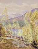 Birches in Spring by Gertrude Martineau, 1905, Watercolour with bodycolour, sold Dec 2015