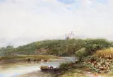 River Tweed with Norham Castle beyond Watercolour 21.5 x 31.5cm Provenance: The Property of a Lady by James Orrock, Watercolour, sold Dec 2015