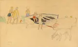 Beached boats by Joseph Southall, Watercolour, sold Dec 2015