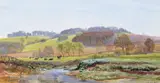 Springtime near Morden Signed with initials and dated april 1861 by John Brett, Watercolour, sold Dec 2015