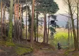 Off to the village Signed Watercolour 21.5 x 30cm; 8½ x 11¾in ++Good condition by James Thomas Watts, Watercolour, sold Dec 2015