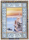 Coastal views in decorative borders Eight, three signed with initials L.F by Louis Alexander Fagan, watercolor, offered Dec 2015