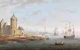 Harbour scenes with ships at anchor A pair, one signed and dated 1762 Bodycolour 9.5 x 15.25cm (2) by Johann Conrad Kleemann, 1762, watercolor, offered Dec 2015