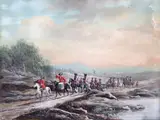 Cavalry on the move Bodycolour 16.5 x 21.75cm by Henri-Désiré van Blarenberghe, watercolor, offered Dec 2015