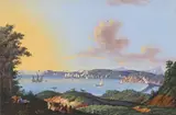 View of Sicily Inscribed Veduta di Bala verso Bodycolour 27.25 x 40.75cm by Francesco Zerrilli, watercolor, sold Dec 2015
