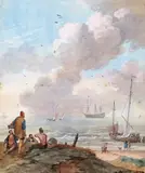 Untitled by Hendrik van de Sande Bakhuysen, watercolor, offered Dec 2015