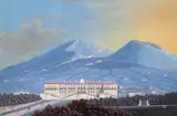 An Italian Palace, possibly Palazzo Portici, Naples Bodycolour 27.25 x 40.75cm by Francesco Zerilli, watercolor, sold Dec 2015