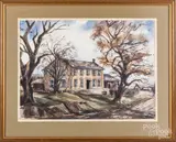 titled Along Cedar Crest Blv. Ironton by J. Pritko, watercolor, sold Jul 2019