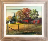 farmscene by Edward Paine, watercolor and gouache, offered Jun 2019