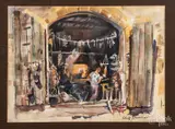 store front by Cecile Johnson, watercolor, sold Jun 2019