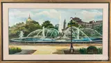 of Logan Circle by Rowena Kirkpatrick, oil on canvas, sold Jun 2019
