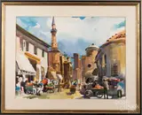 titled Turkish Delight by Cecile Johnson, watercolor, offered Jun 2019