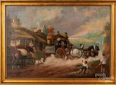 titled The Royal Mail Coach by Will Coffee, oil on canvas, offered Jun 2019