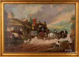 titled The Royal Mail Coach by Will Coffee, oil on canvas, offered Jun 2019
