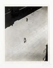of Boy on Bike Below Brooklyn Bridge by Ralph Steiner, photograph, sold Jun 2019
