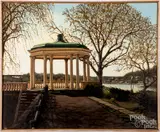 of a Gazebo in Spring by Susan Griffith, oil on canvas, sold Jun 2019