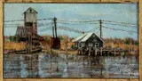 Heislerville Wildlife Area by Seymour Rotman, oil on board, sold Jun 2019