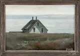 coastal scene with cottage by Paul Rickert, oil on canvas, sold Jun 2019