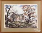 titled Along Cedar Crest Blv. Ironton by J. Pritko, watercolor, offered Jun 2019