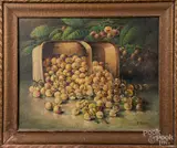 still life with cherries by Annie M. Snyder, oil on canvas, sold Jun 2019
