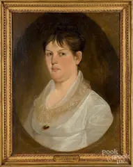 portrait of Sarah Ingersoll Sanford by William Jennys, oil on canvas, sold May 2019