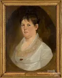 portrait of Sarah Ingersoll Sanford by William Jennys, oil on canvas, sold May 2019