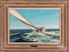 seascape by Carl Ivar Gilbert, oil on canvas, sold May 2019
