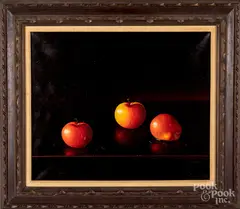 still life with apples by F. Guarnieiri, oil on canvas, sold May 2019