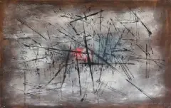 Bataille by Bernard Quentin, 1955, Gouache, sold Sep 2023