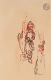 Sans titre by Henri Michaux, 1957, Aquarelle et lavis d’encre, sold Sep 2023