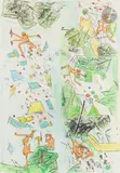 Composition by Roberto Matta, vers 1965, Pastel gras, sold Sep 2023