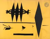 Composition by Wifredo Lam, 1952, Collage, sold Sep 2023