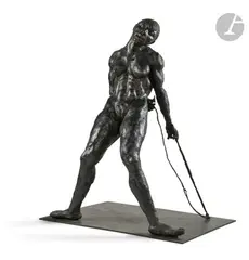 La Danseuse aux cheveux courts, série Nouba by Ousmane Sow, 2000, Épreuve en bronze à patine brune, sold Sep 2023