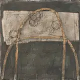 Composition by Alain Rivière, 1986, Acrylique et collage sur toile, sold Sep 2023