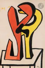 Étude pour by Fernand Léger, Encre et gouache, sold Sep 2023