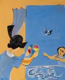 Jeu de ballon by Francisco Bores, 1936, Gouache, sold Sep 2023