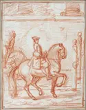 Cavalier au manège by Charles Parrocel, Sanguine, sold May 2014