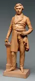 Statuette présumée d'Antoine Vivenel, architecte, en redingote, appuyé à une stèle by Victor Vilain, 1843, Plâtre ciré, sold May 2014