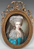 Portrait présumé de Madame von Honeneck, née MA Specht by Georg Anton Abraham Urlaud, Pastel ovale, sold Mar 2014