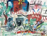 Le moulin rouge by Gen Paul, Gouache, sold Mar 2014
