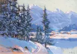Le Mont-Blanc vu des Houches Vallée de Chamonix Haute-Savoie by Émile Appay, Pastel, sold Apr 2013