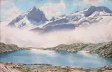 Lac en haute montagne by Jacques Daures, 1955, Aquarelle, sold Apr 2013