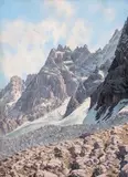 Blétière à Chamonix by Jacques Daures, 1963, Aquarelle, sold Apr 2013