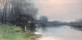 Bords de rivière by Pierre Jacques Pelletier, Pastel, sold Feb 2013