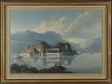Vue de l'Isola Bella dans le lac Majeur telle qu'on la voit dans toute sa magnificence en arrivant de Terrier by Louis-François Cassas, Aquarelle sur traits gravés, sold Sep 2020