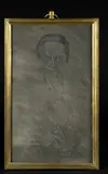 Portrait d'Alexis de Rédé by A.Christian, Crayon sur papier gris, sold Sep 2020