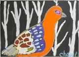 L'oiseau, circa 1965 by Malcolm de Chazal, Gouache sur papier, sold Mar 2021