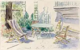 Le coin terrasse by Henri Lebasque, Aquarelle, sold Apr 2014