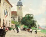 Le mariage by Jules Rene Herve, Toile signée en bas à droite, contresignée au dos, sold Jun 2015